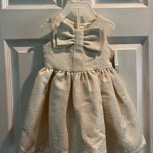 Baby girls Carter dress cream color 12 months with silver sparkle